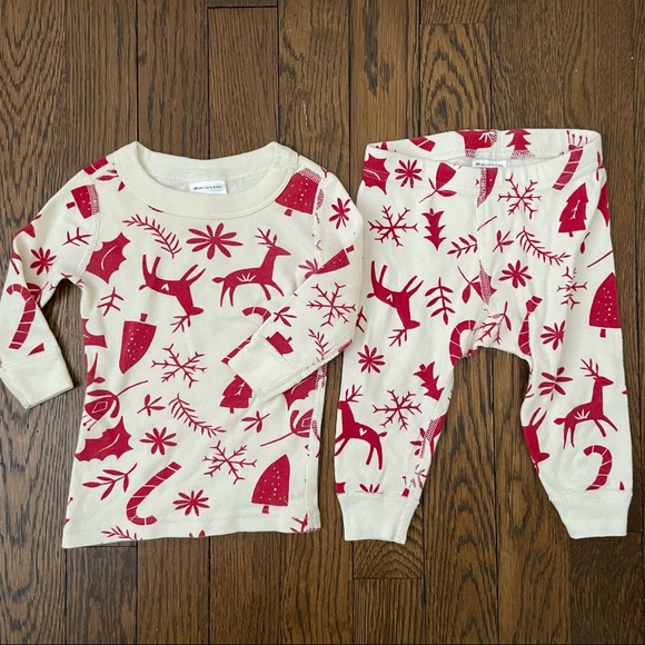 EUC Hanna Andersson two-piece pajama. 3-6mo or 60cm. Nordic holiday Chri… - Picture 1 of 6
